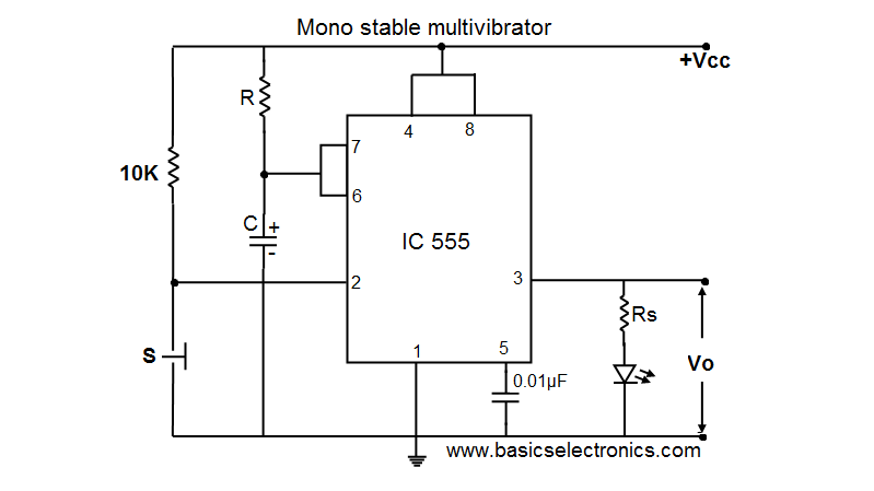 How A Monostable Multivibrator Using IC 555 Works? - Detailed Study ...